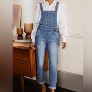 Boden Girlfriend Dungarees Overalls  Denim Size 10